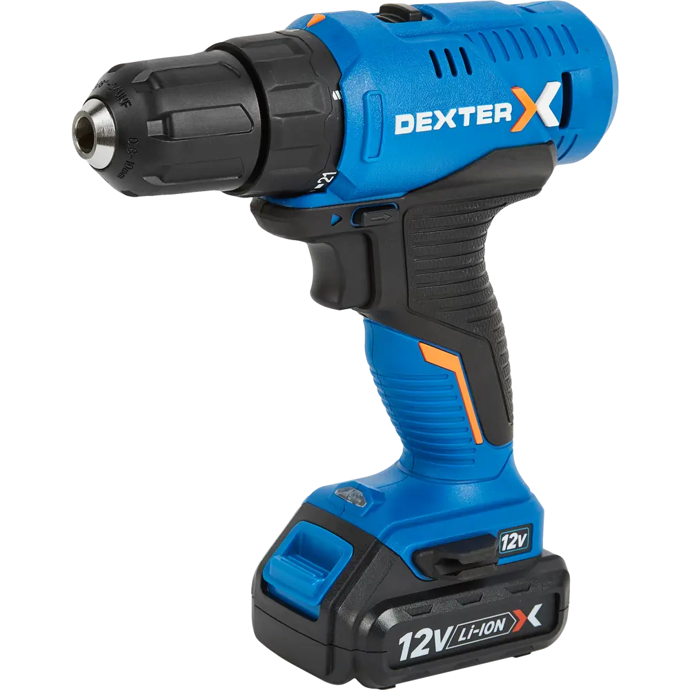 Дрель аккумуляторная Dexter 5, 12 В Li-ion 2x2 Ач 82630779 STLM-2167307 