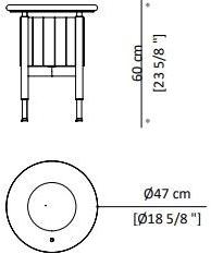 Paolo Castelli Круглый горшок для цветов из натурального камня и металла sun-id-1453088 - Вид №5