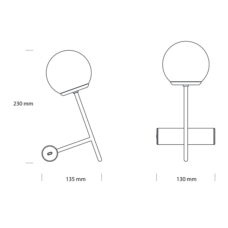 1755539 MENU Настольная лампа Phare Черный  - Вид №8