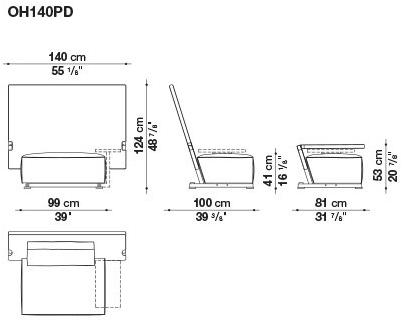 B&B Italia Outdoor Садовое кресло из ткани с высокой спинкой Oh, it rains! sun-id-1451791 - Вид №3