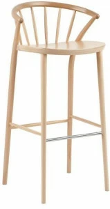 Paged Высокий деревянный табурет с подставкой для ног Sudoku H-9820