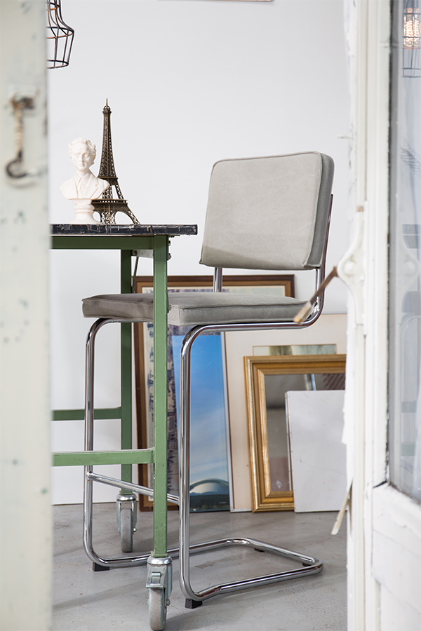 Стул барный Ridge Kink Vintage серый Zuiver 1500032 - Вид №1