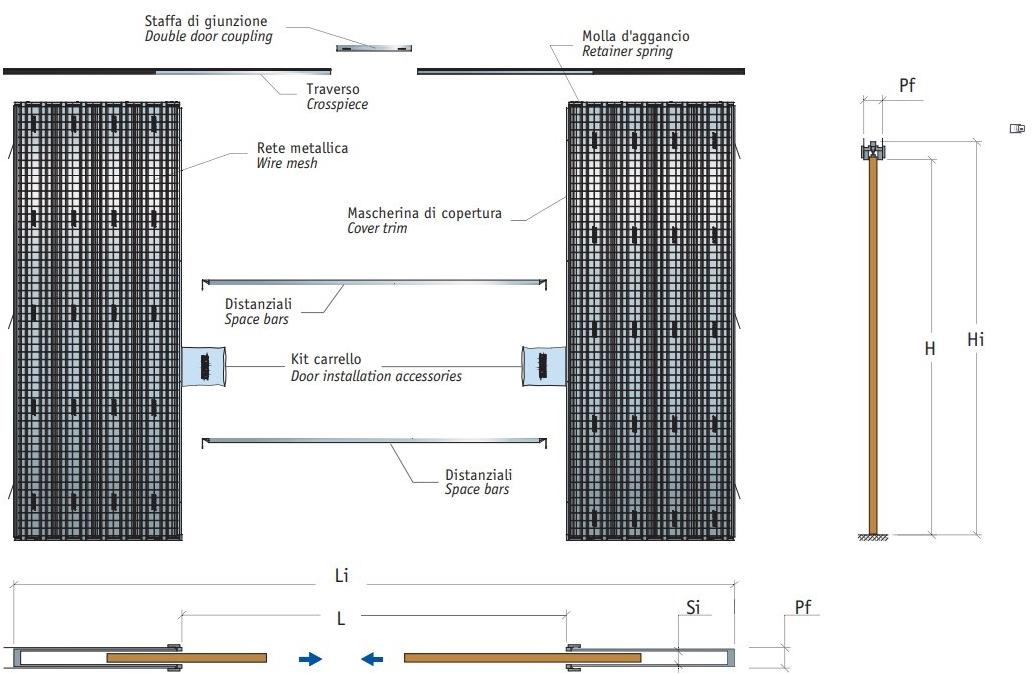 Scrigno Рама стойки для двойной раздвижной двери Scrigno gold sun-id-1358287 - Вид №4