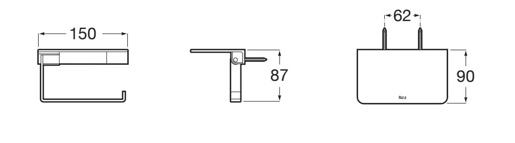 Металлический держатель рулона с полкой Roca Hotels ARCH-00099117 - Вид №2