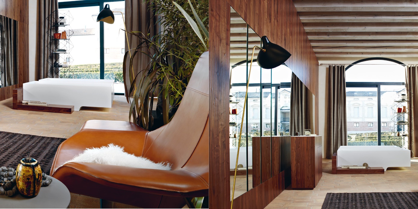 Комбинация ванной комнаты T07 в отделке Short 100 Milltek / 10 Noce Americano MILLDUE TOUCH TOUCH07 - Вид №3