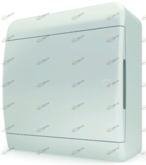 Бокс внешний на 8 модулей, накладной Tekfor (белая дверь) 7286