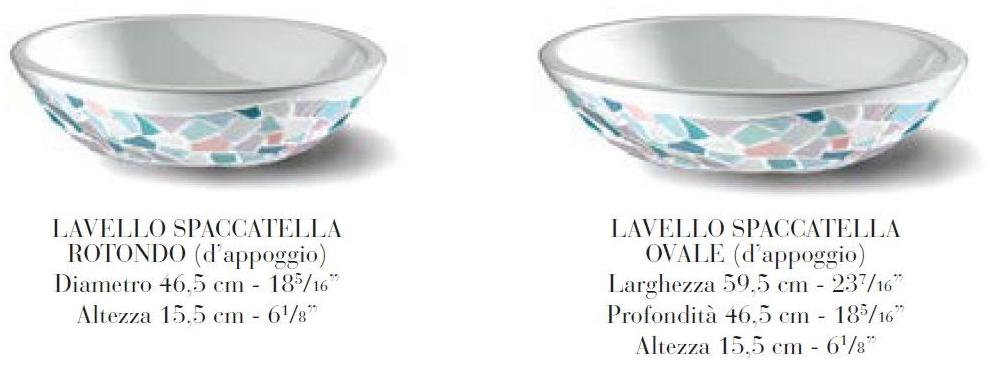 Накладная раковина на столешницу  овальная Cerasarda Trasparenze marine sun-id-1408419 - Вид №2