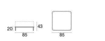 Ткань квадратный сад пуфик emu Cannolè ARCH-00097799 - Вид №2
