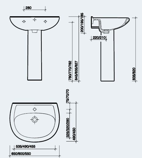GN4321WH Раковина Twyford Galerie Santreyd - Вид №1