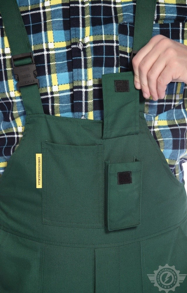 65611 Полукомбинезон "Эксперт-2" зеленый  Летняя спецодежда  размер 60-62/170-176  - Вид №6
