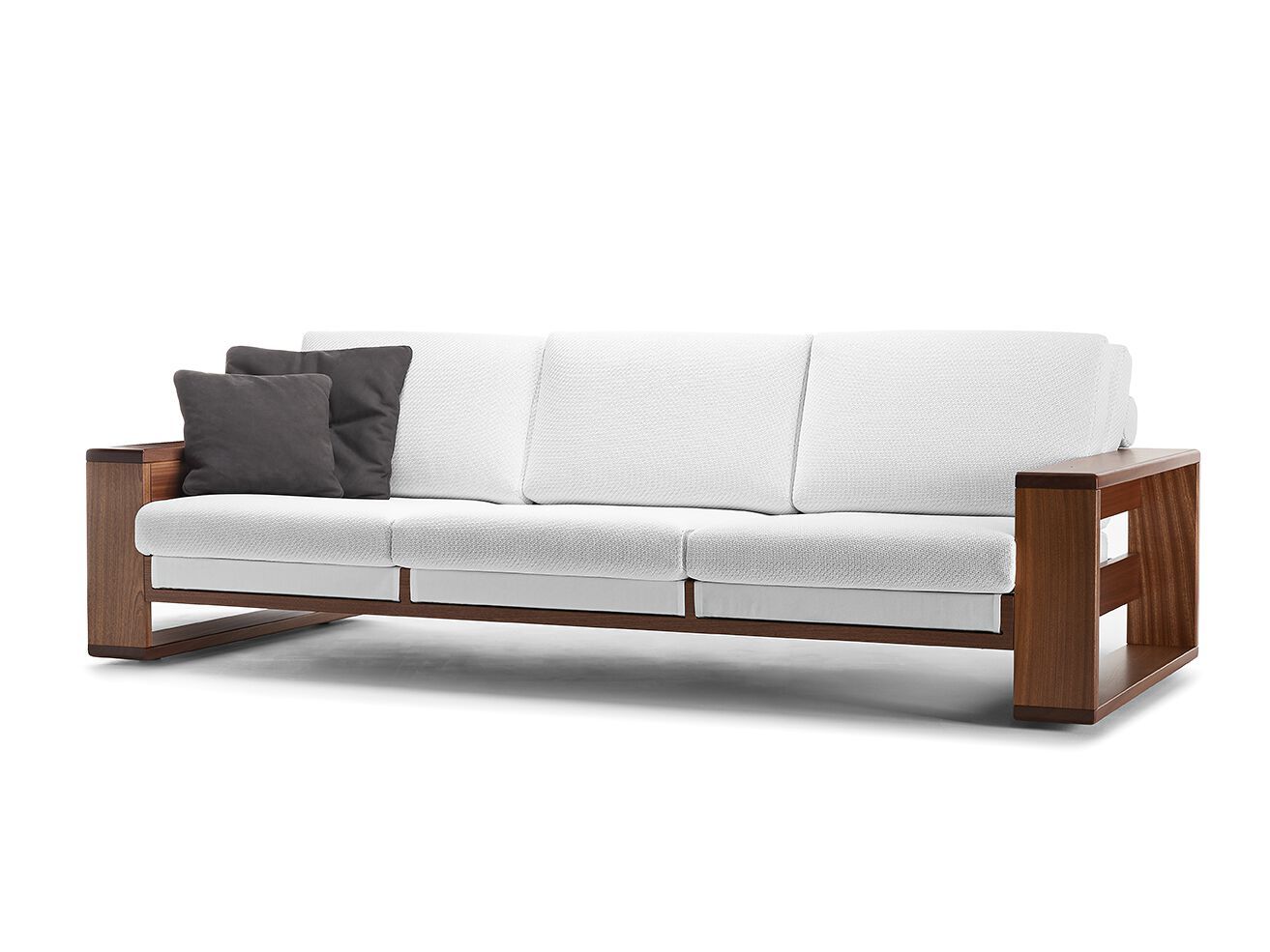 3-местный диван из красного дерева и ткани Exteta Bellagio ARCH-00110556