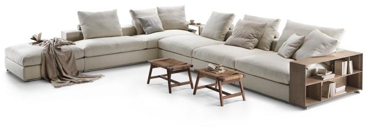 Flexform Модульный тканевый диван с вещевым ящиком Groundpiece sun-id-1444149 - Вид №1