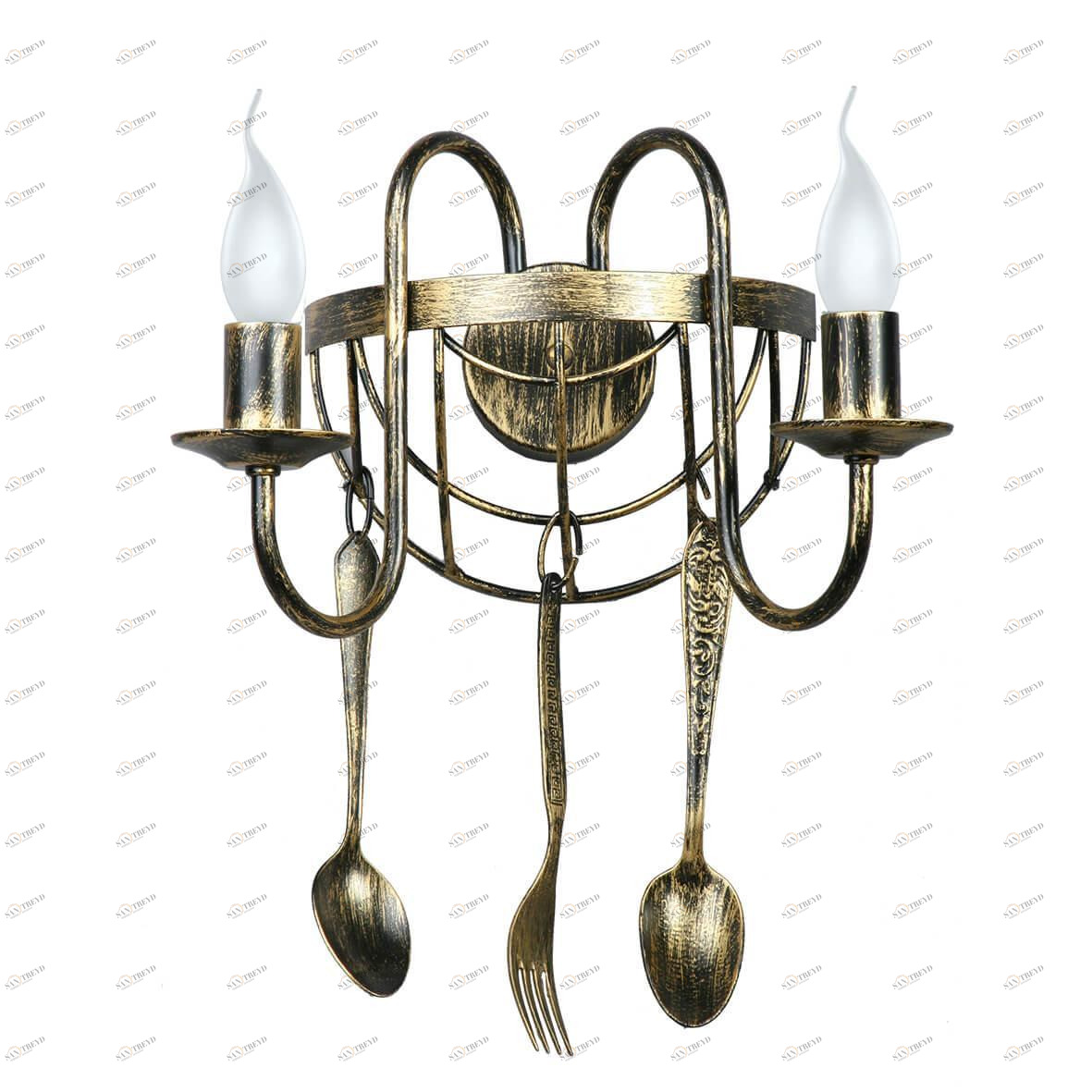 Бра настенное бронзовое Vitaluce 2A V1372/2A VITALUCE СВЕЧА 00-3931405 Бронза 