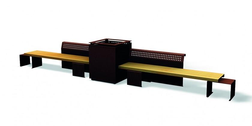 Euroform W Деревянная скамейка со спинкой  385  - Вид №1