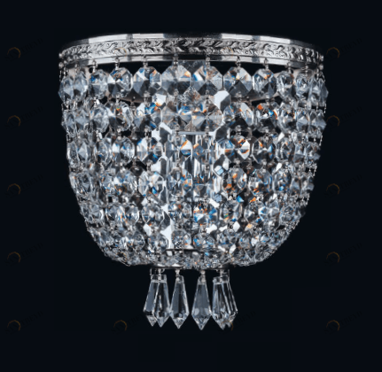 Настенный светильник бра Flashed 1927/1/W/Ni BOHEMIA IVELE  078235 Прозрачный;серебро 