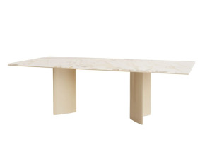 Прямоугольный стол из дерева и мрамора