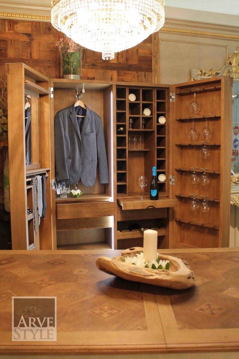 Деревянный барный шкаф со встроенным освещением Arvestyle паркет ARCH-00082377 - Вид №4