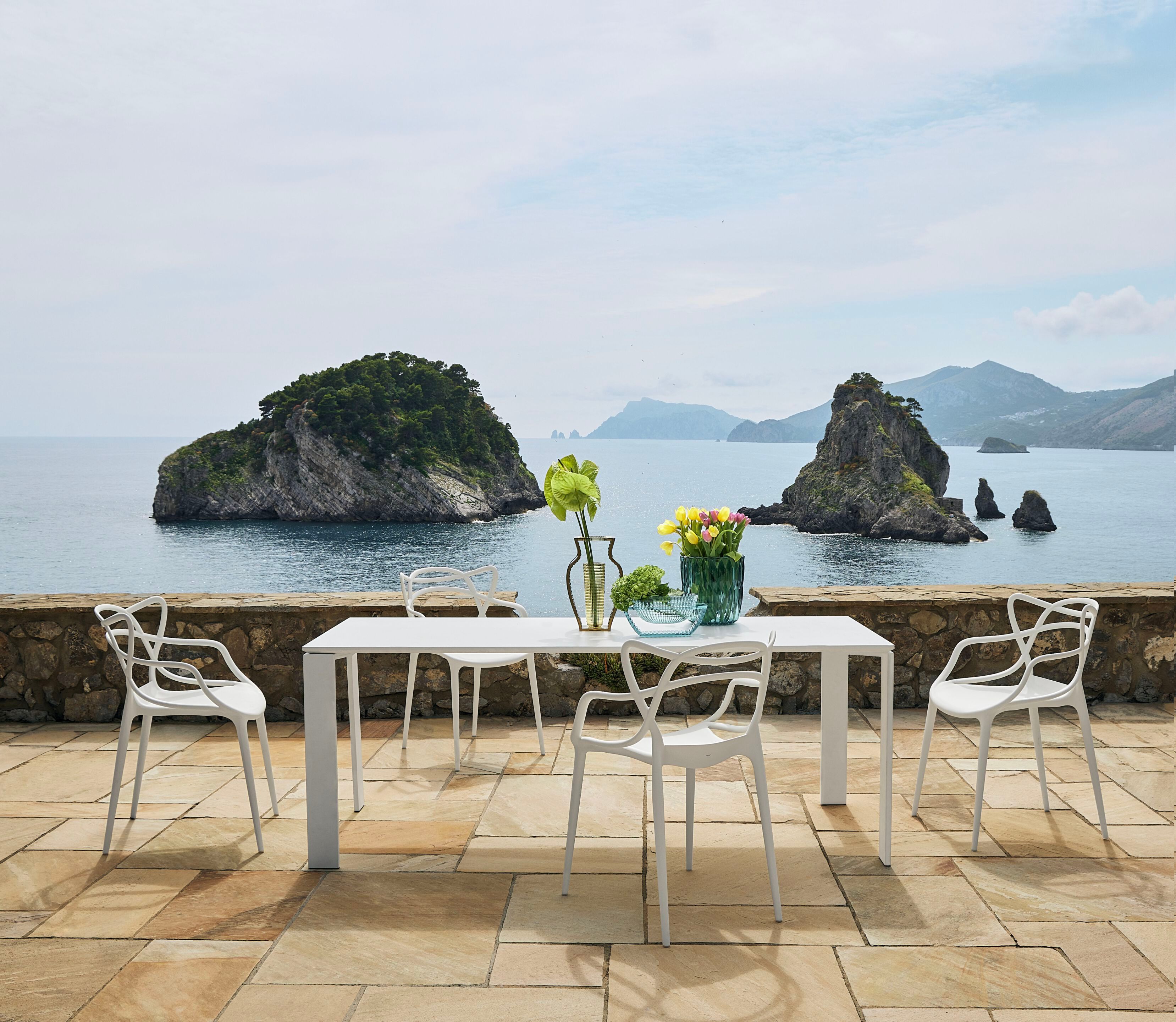 Прямоугольный садовый стол из оцинкованной стали Kartell Four ARCH-00068655 - Вид №6