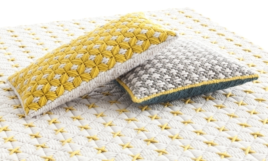 006146 Подушка Yellow - White 60x35 GAN Silai Silaï - Вид №6