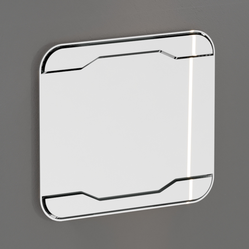 740701 Зеркало 80x70 см с подсвечиваемой рамкой и выключателем Kerasan Waldorf Италия 