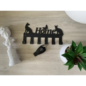 90527626 Ключница настенная металлическая "Home" BlackSteelOne STLM-0812366