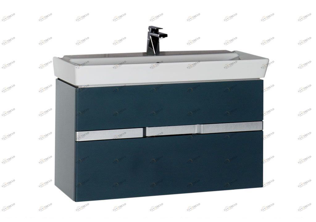 Тумба с раковиной Aquanet Виго 100 сине-серый 0018336100168784