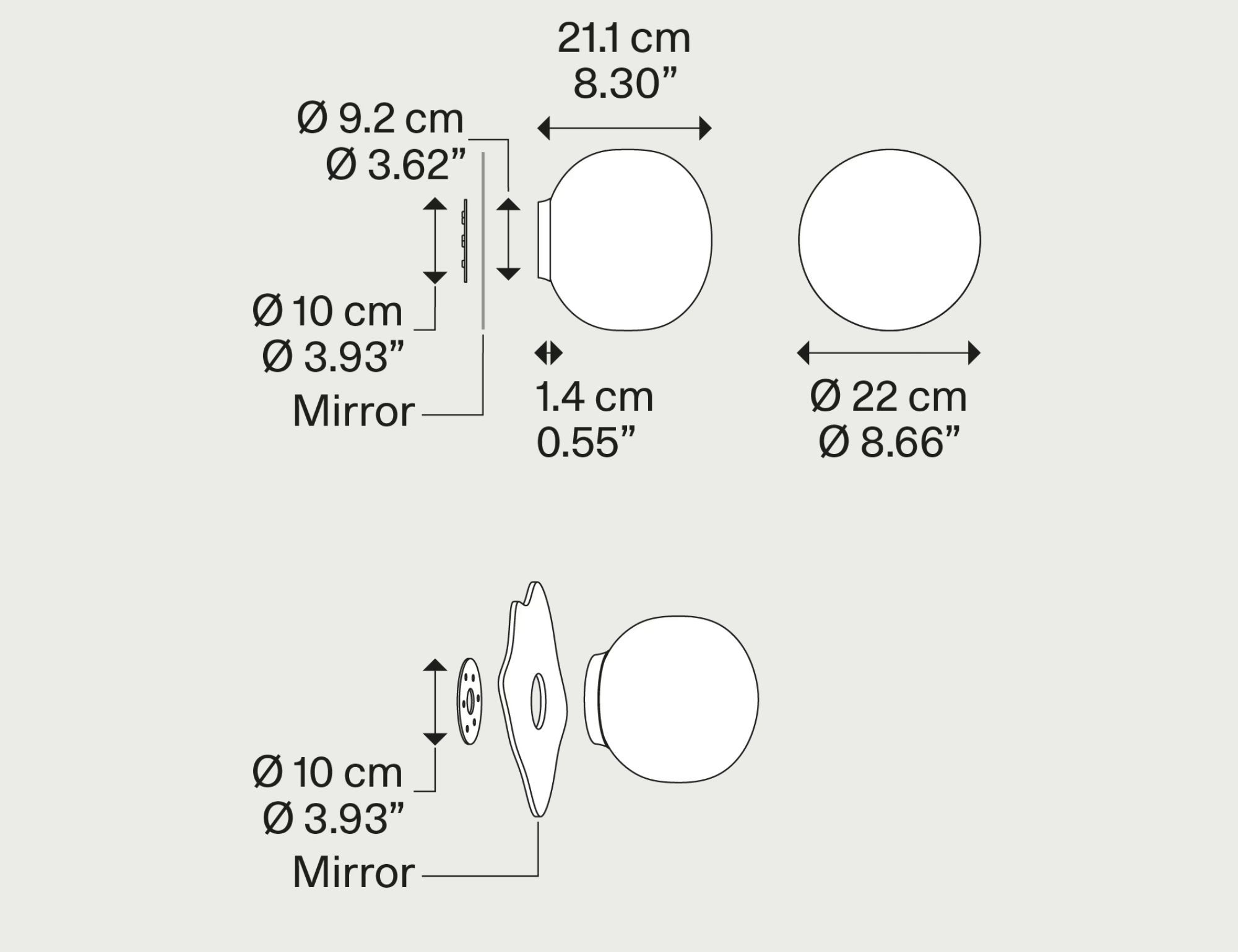 Настенный светильник / потолочный светильник из дутого стекла Lodes Volum ARCH-00101874 - Вид №10