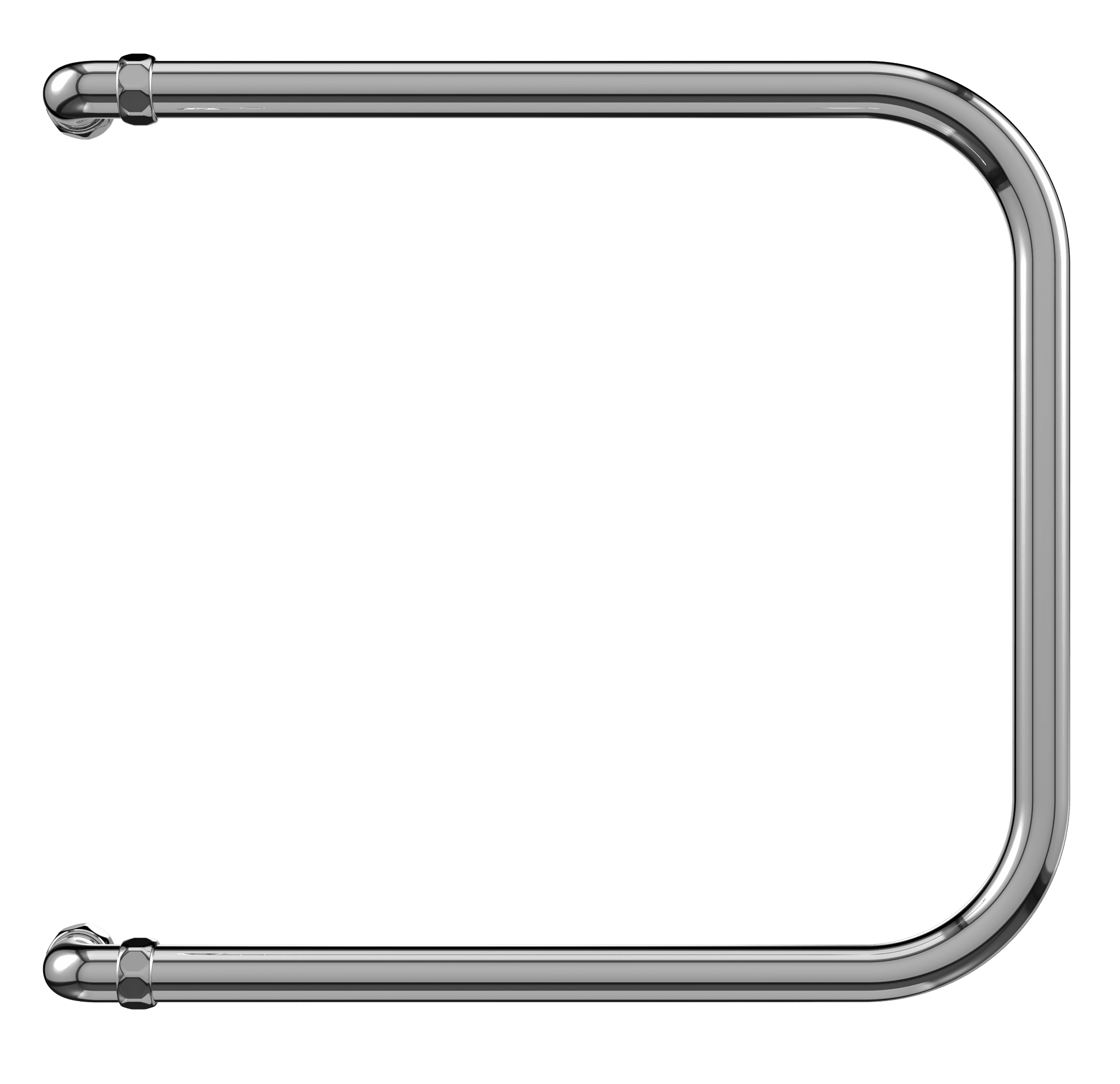 4620768881374 ЭКОНОМ П-обр AISI 32х2 500х500 Полотенцесушитель TERMINUS Нержавеющая сталь - Вид №1