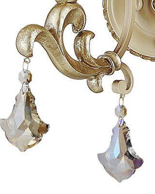 Бра со стеклянными плафонами на 2 лампы бежевое "Севил" 37286.02.30.02 LUMIEN HALL ФЛОРИСТИКА 00-3931609 Бежевый;золото;прозрачный  - Вид №2