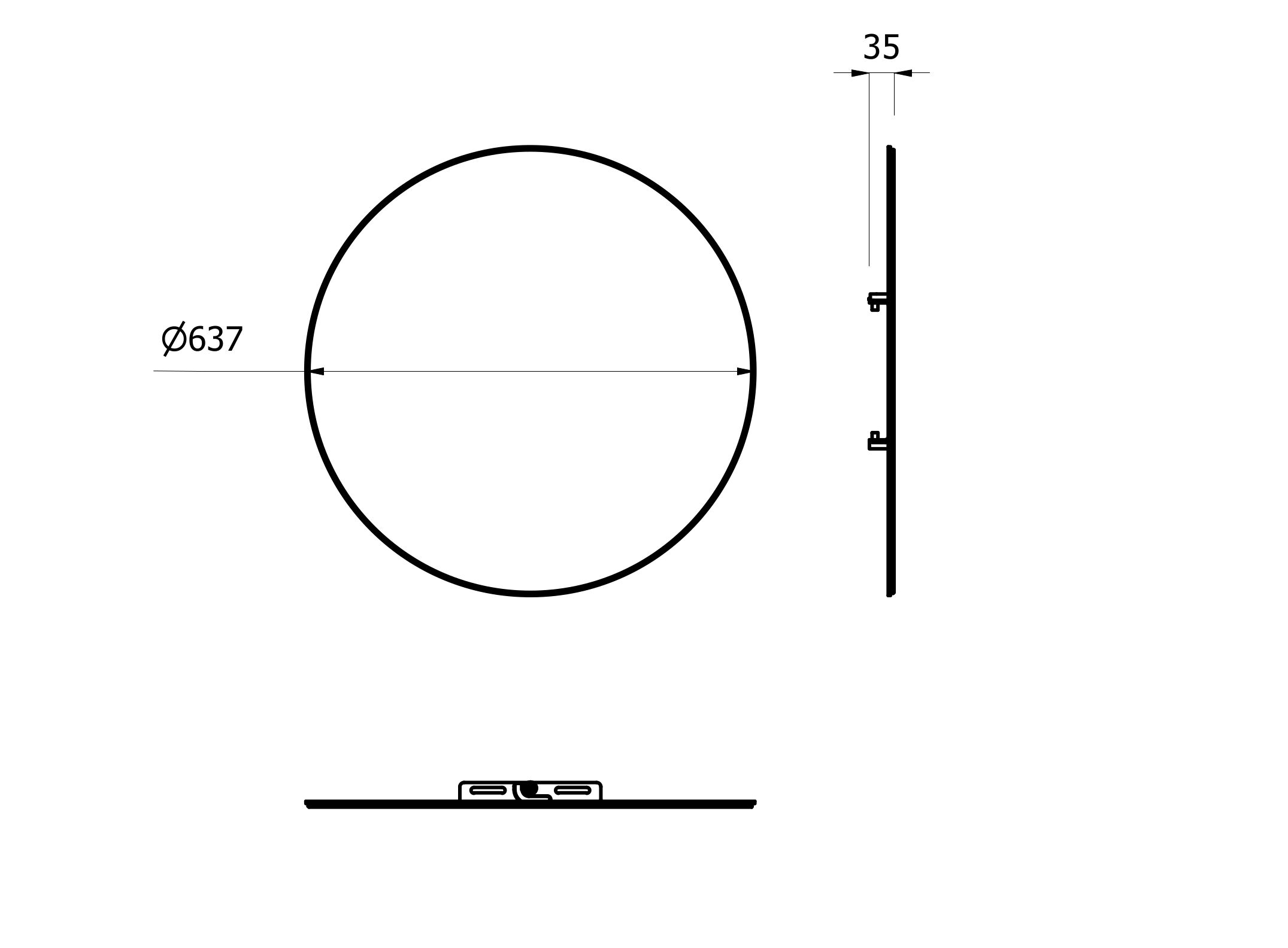 Настенное круглое зеркало EVER Life Design PROP ARCH-00129210 - Вид №1