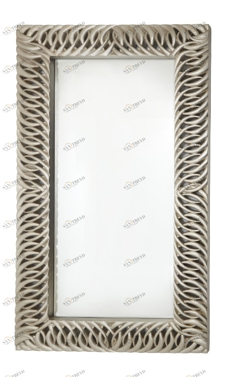 Зеркало прямоугольное настенное серебро Louen PUSHA ДИЗАЙНЕРСКИЕ 062654 Серебро 