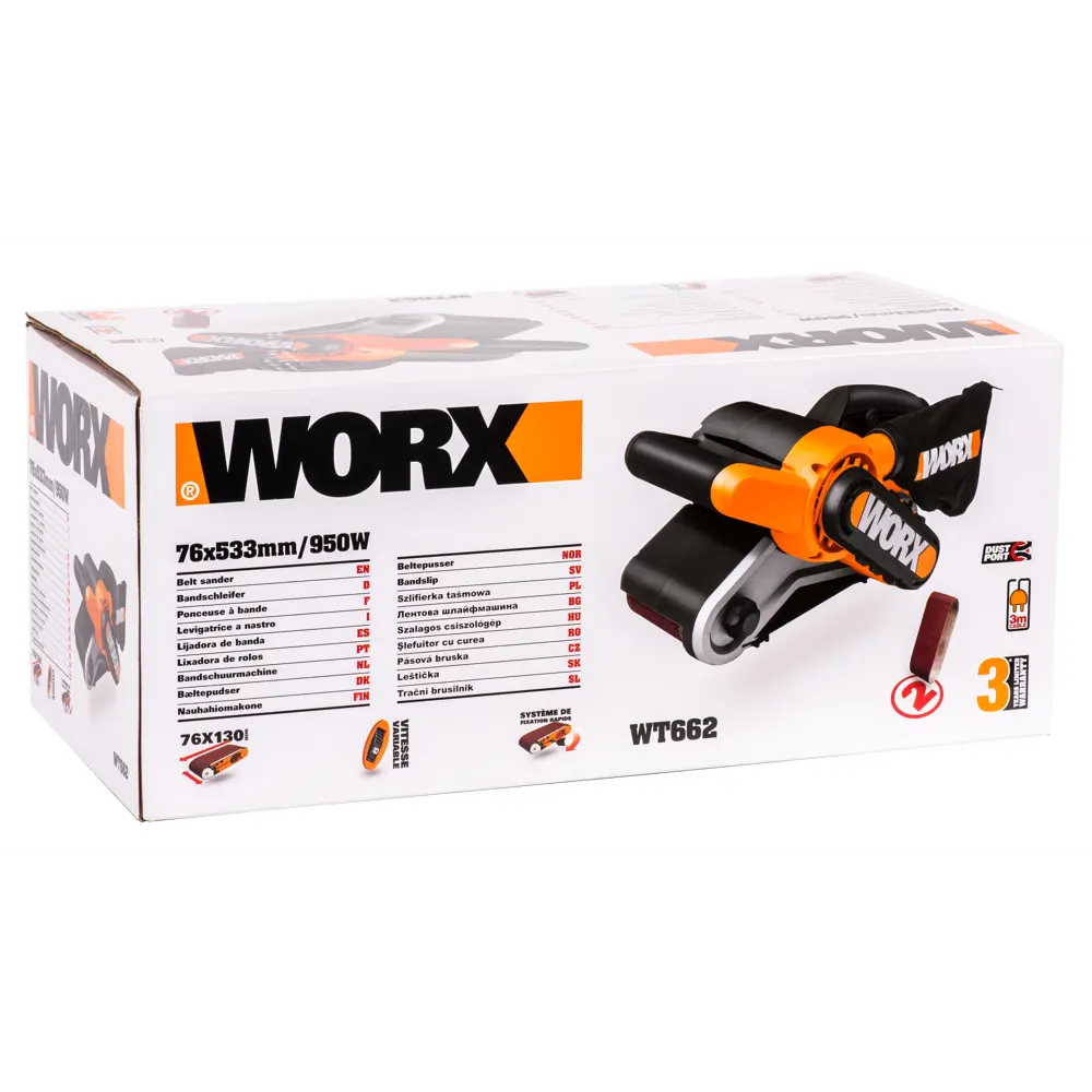 Сетевая ленточная шлифмашина WORX WT662 с регулировкой скорости 88279281 STLM-0077127 - Вид №9