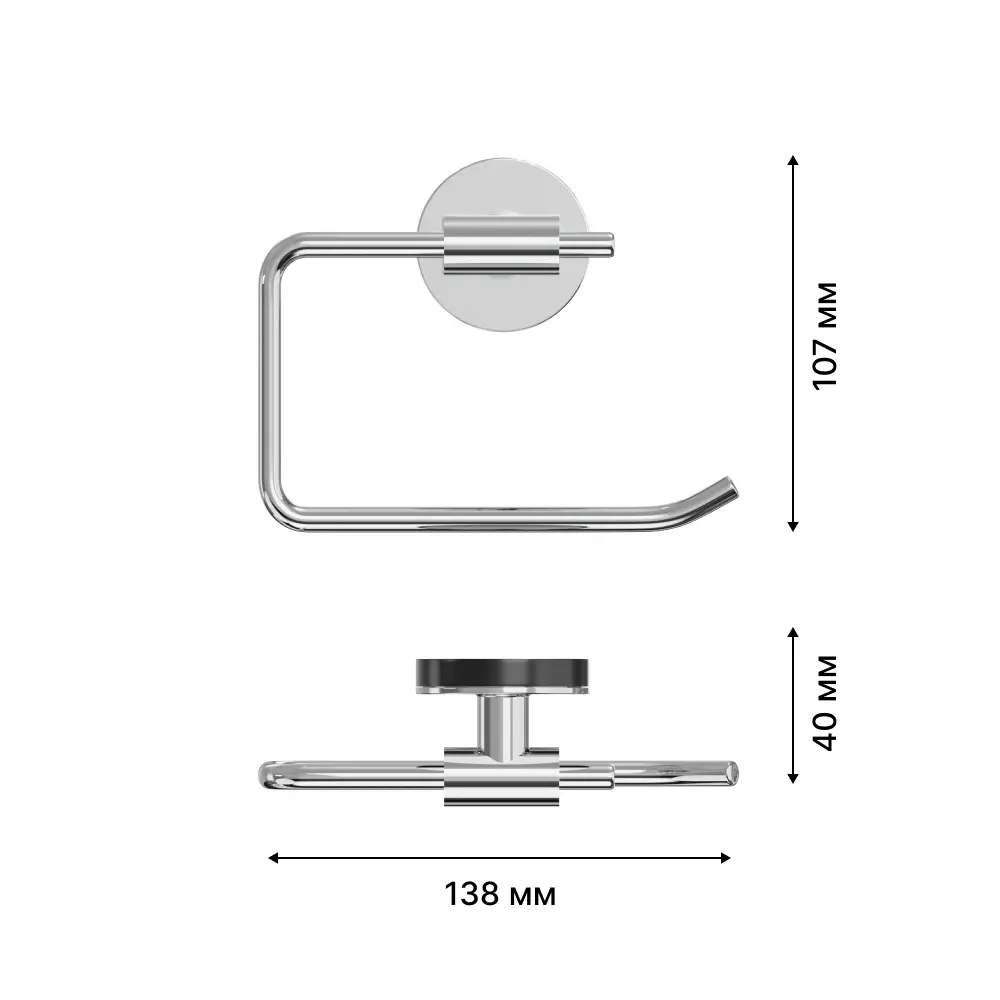 Держатель для туалетной бумаги LEMER Aller - хромированный настенный 89384402 STLM-1579786 - Вид №1