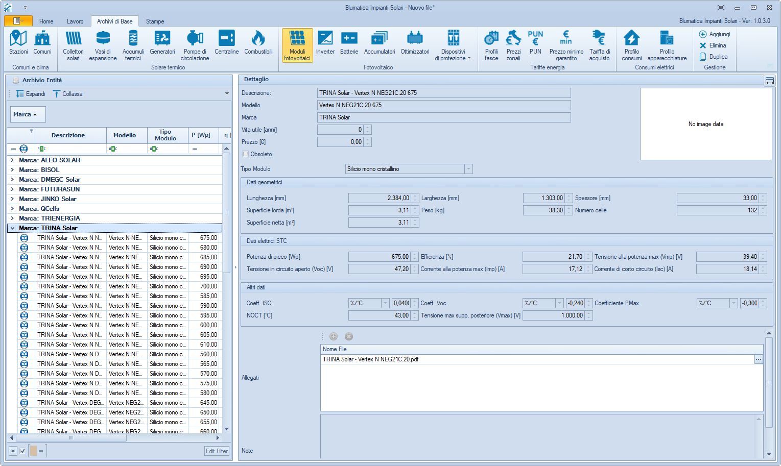 Программное обеспечение для предварительной оценки фотоэлектрических систем Blumatica Blumatica Valutazione Preliminare FV ARCH-00098308 - Вид №1