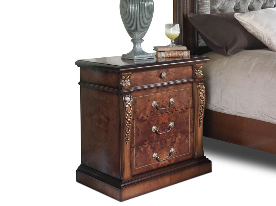 Деревянная прямоугольная тумбочка с ящиками Hurtado Traditional ARCH-00056979