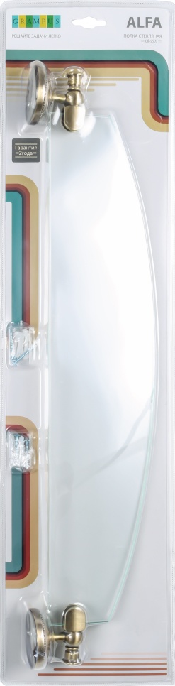 9503 Полка стеклянная GR- GRAMPUS ALFA - Вид №1