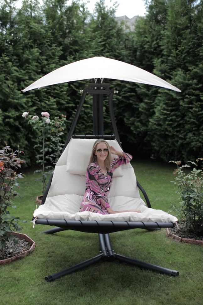 Качели садовые подвесные двухместные Luna Double BESTA FIESTA  132504 Бежевый  - Вид №6