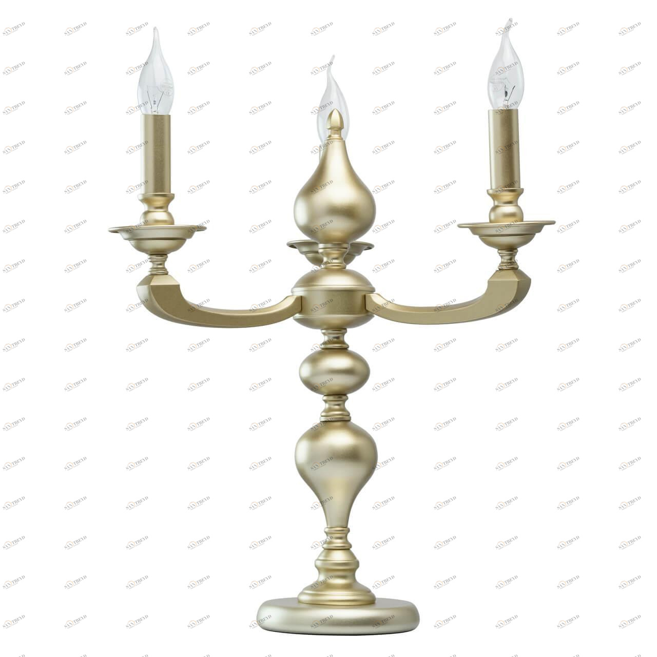 Настольная лампа MW-Light Дэль Рей 4 700031003 MW-LIGHT ПОДСВЕЧНИК, СВЕЧА 195139 Белый;золото 