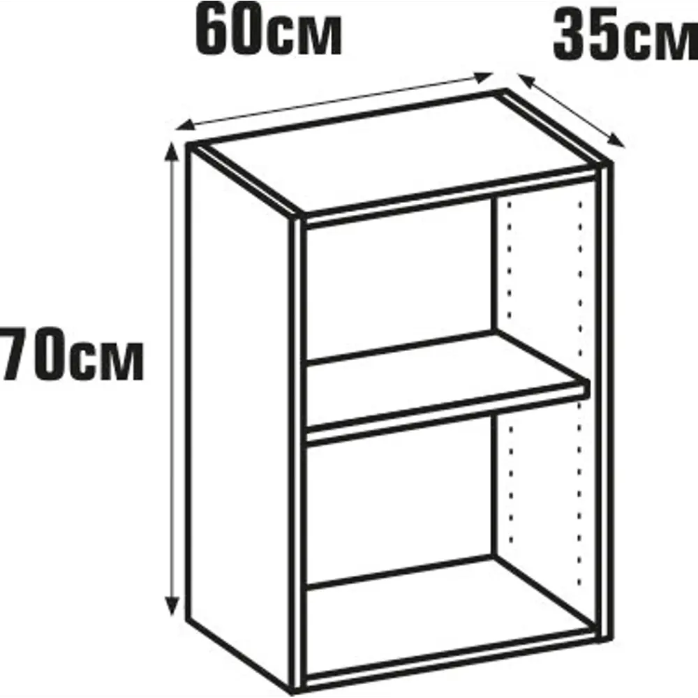 Каркас навесной 60x70x35 см, ЛДСП, цвет белый 18793416 STLM-2063136 DELINIA  - Вид №7