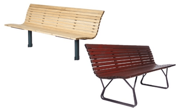 Euroform W Деревянная скамейка со спинкой  35, 35f  - Вид №4