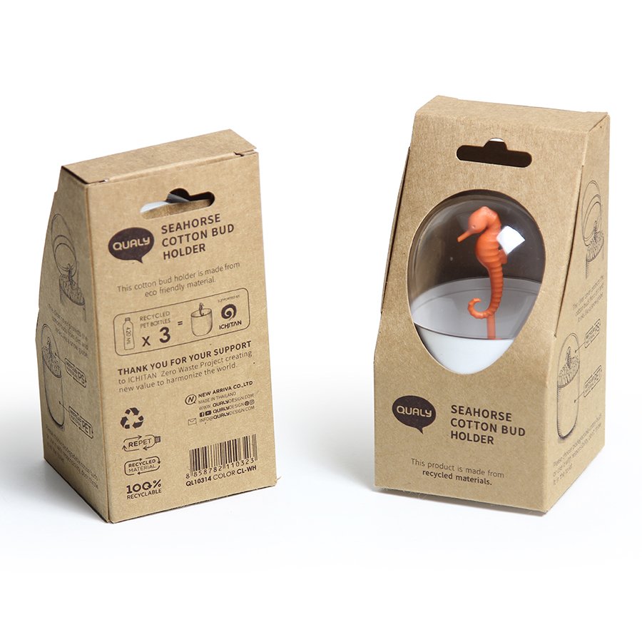Контейнер для ватных палочек Seahorse белый QUALY  00-3869429 Белый;прозрачный  - Вид №6