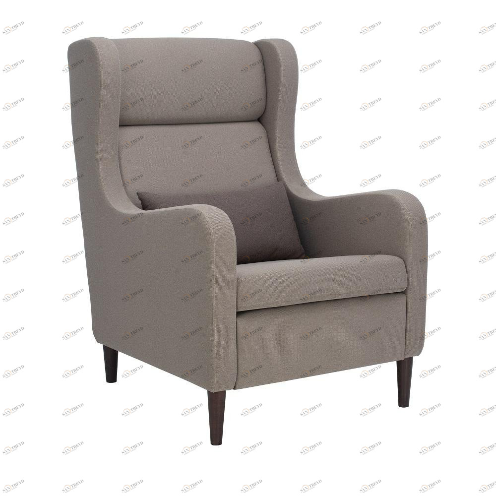 Кресло мягкое с ушами темно-бежевое Leset "Хилтон" IMPEX ДИЗАЙНЕРСКИЕ 00-3885672 Бежевый;серый 