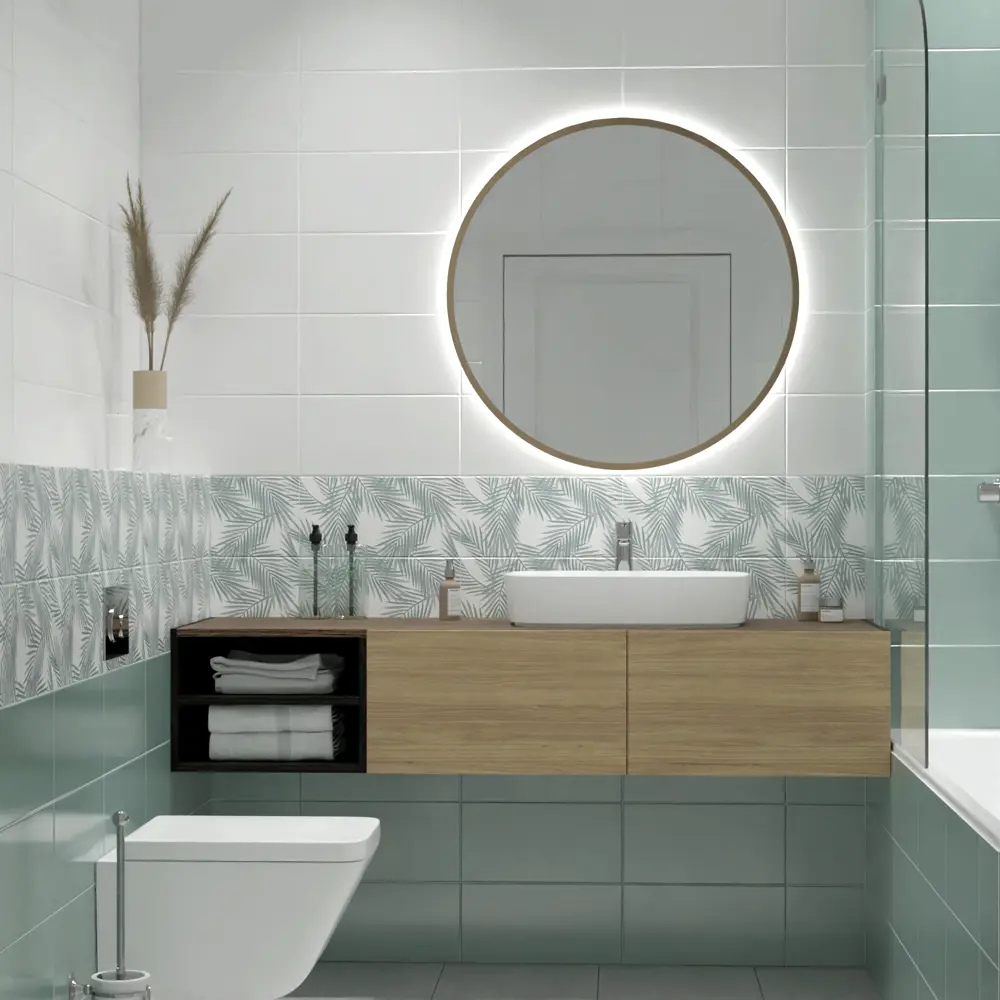 Керамическая плитка НЕФРИТ-КЕРАМИКА Эклат матовая зеленая 40×20 см 89232606 STLM-0946484 - Вид №4