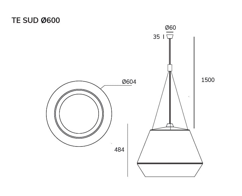 Термокрытый алюминиевый светодиодный подвесной светильник Exporlux KASA TE SU ARCH-00119075 - Вид №4