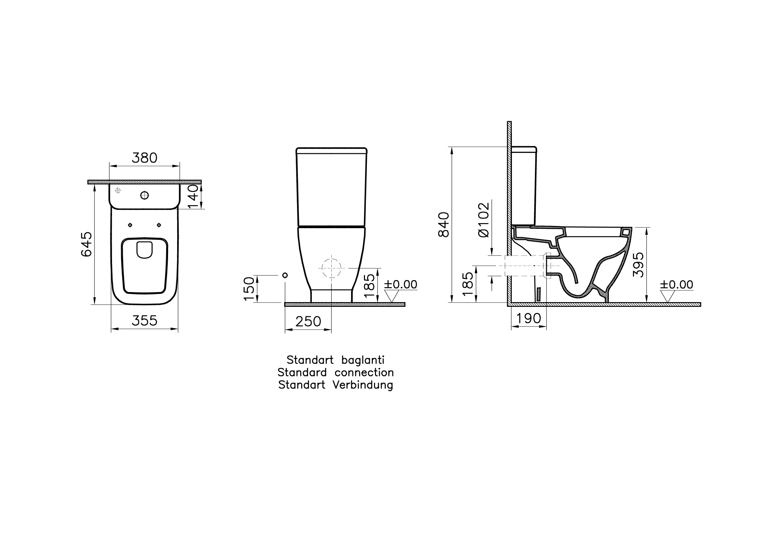 4597B003-0075 Биде Vitraglobal Shift - Вид №1
