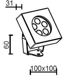 Brillamenti Светодиодный настенный светильник из алюминия Cubetto sun-id-1462535 - Вид №3