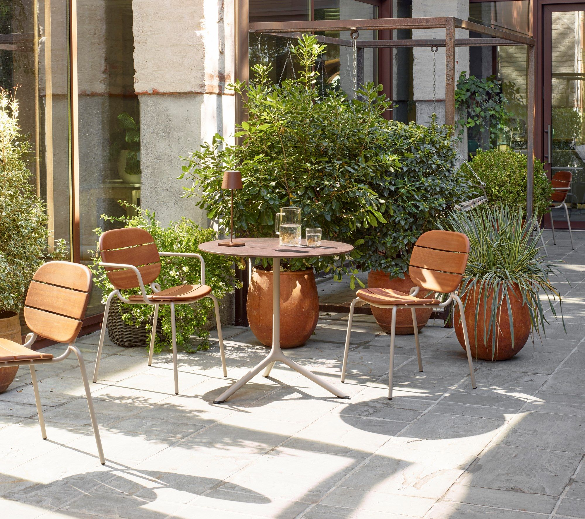 Открытый стул из стали и дерева S-CAB Si-Si ARCH-00033319 - Вид №3