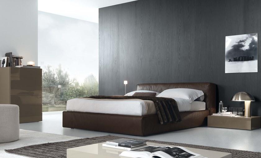 JESSE Кровать для хранения из кожи с обитым изголовьем Mark sun-id-1509402 - Вид №1