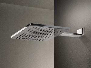 Прямоугольная душевая головка из нержавеющей стали с 2 струями