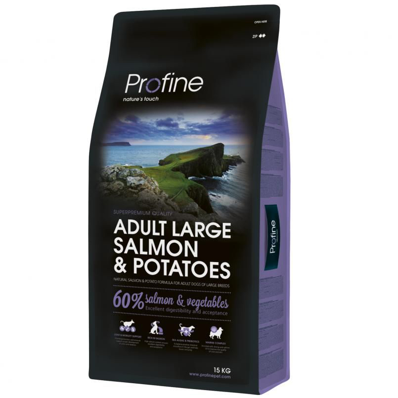 ПР0041295 Корм для собак для крупных пород лосось сух. 15кг PROFINE 